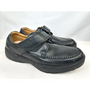 DR COMFORT 9210 "SCOTT"  Shoes Black Leather Men’s 9.5 M Hook & Loop Closure